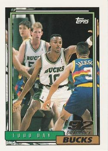 #284 Todd Day - Milwaukee Bucks - 1992-93 Topps Basketball