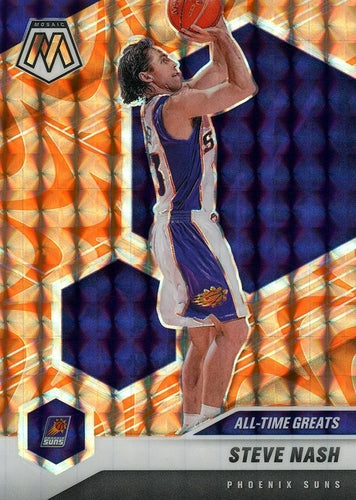 #286 Steve Nash - Phoenix Suns - 2020-21 Panini Mosaic - Mosaic Reactive Orange Basketball