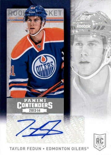 #286 Taylor Fedun - Edmonton Oilers - 2013-14 Panini Contenders Hockey