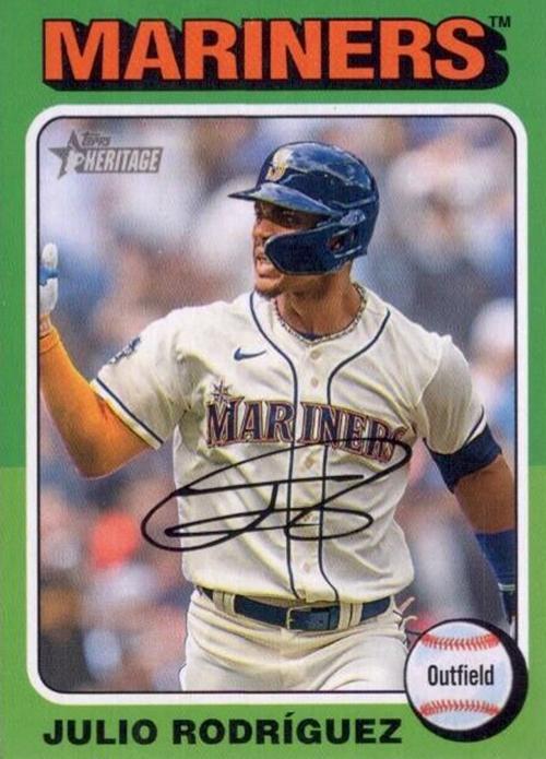 #286d Julio Rodríguez - Seattle Mariners - 2024 Topps Heritage Baseball