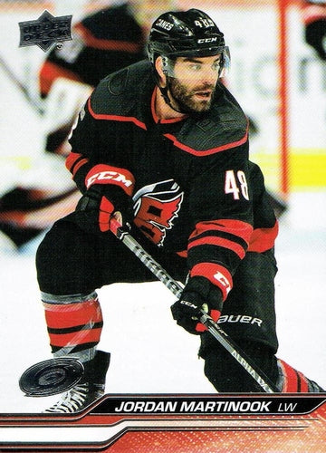 #287 Jordan Martinook - Carolina Hurricanes -2023-24 Upper Deck Hockey