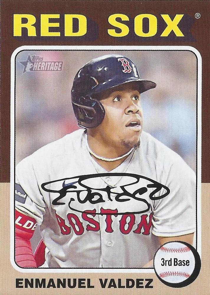 #288 Enmanuel Valdez - Boston Red Sox - 2024 Topps Heritage Baseball