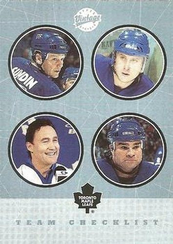 #288 Ed Belfour / Tie Domi / Alexander Mogilny / Mats Sundin - Toronto Maple Leafs - 2002-03 Upper Deck Vintage Hockey