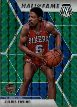 #288 Julius Erving - Philadelphia 76ers - 2019-20 Panini Mosaic - Green Prizm Basketball