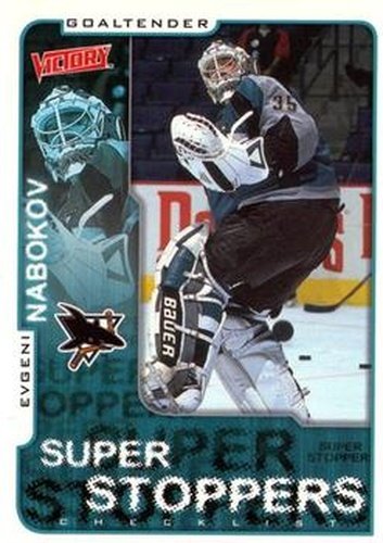 #289 Evgeni Nabokov - San Jose Sharks - 2001-02 Upper Deck Victory Hockey