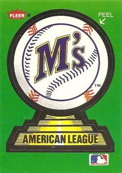 #28 Seattle Mariners - Seattle Mariners - 1988 Fleer - Team Stickers Baseball