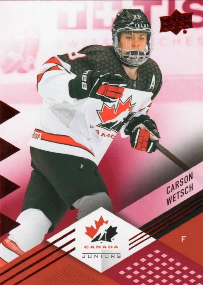 #28 Carson Wetsch - Canada - 2024 Upper Deck Team Canada Juniors - Red Foil Hockey