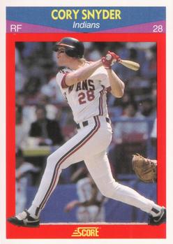 #28 Cory Snyder - Cleveland Indians - 1990 Score 100 Superstars Baseball