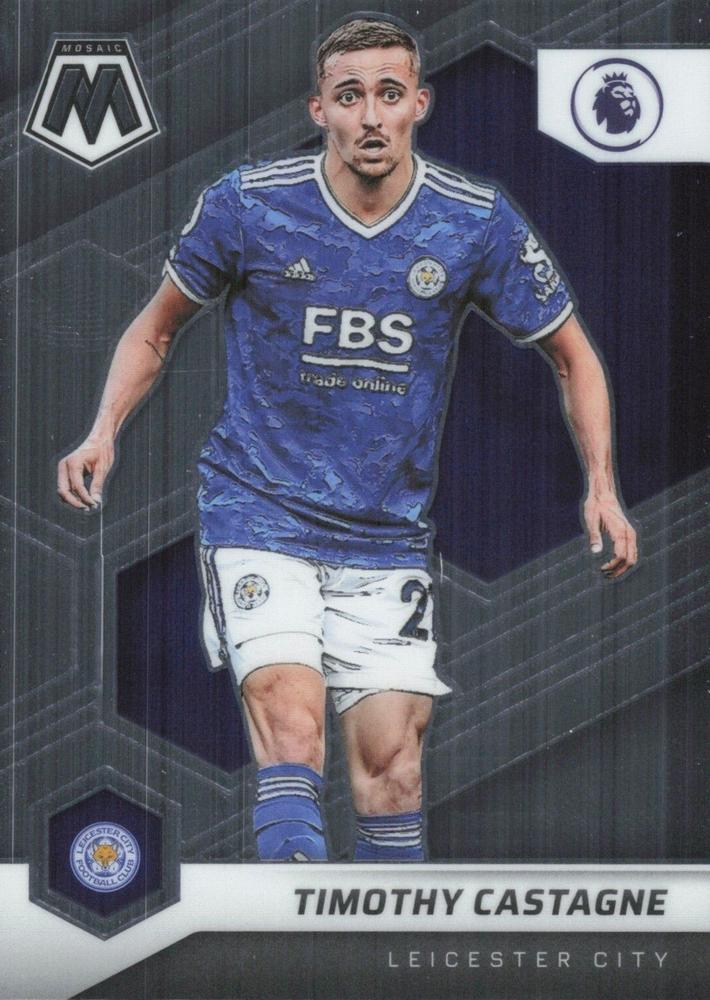 #28 Timothy Castagne - Leicester City - 2021-22 Panini Mosaic Premier League Soccer