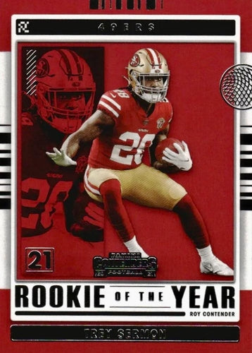 #ROY-TSE Trey Sermon - San Francisco 49ers - 2021 Panini Contenders - Rookie of the Year Contenders Football
