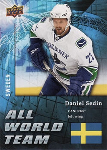 #AW28 Daniel Sedin - Vancouver Canucks - 2009-10 Upper Deck - All World Team Hockey