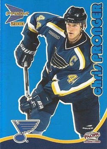 #28 Chris Pronger - St. Louis Blues - 2000-01 Pacific Prism McDonald's - Blue Hockey