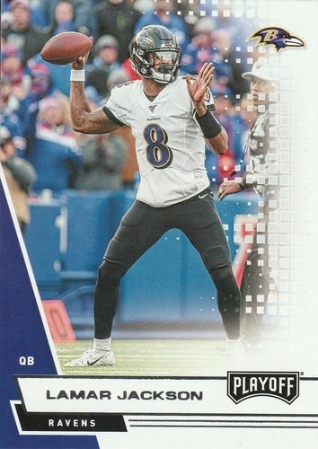 #28 Lamar Jackson - Baltimore Ravens - 2020 Panini Playoff Football