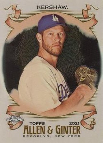 #28 Clayton Kershaw - Los Angeles Dodgers - 2021 Topps Allen & Ginter Chrome Baseball