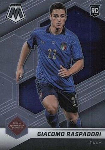 #28 Giacomo Raspadori - Italy - 2021-22 Panini Mosaic Road to FIFA World Cup Soccer