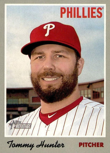 #28 Tommy Hunter - Philadelphia Phillies - 2019 Topps Heritage Baseball