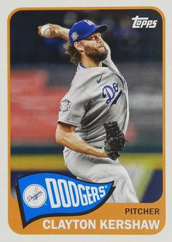 #T65-28 Clayton Kershaw - Los Angeles Dodgers - 2021 Topps - 1965 Topps Redux Baseball
