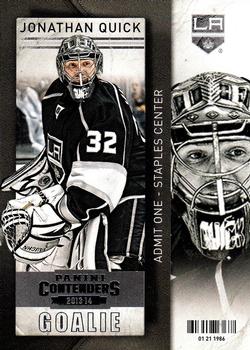 #28 Jonathan Quick - Los Angeles Kings - 2013-14 Panini Contenders Hockey