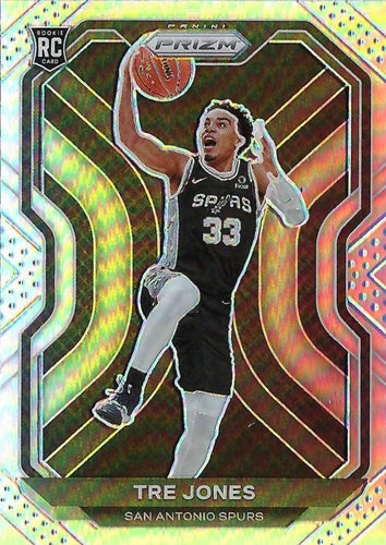 #291 Tre Jones - San Antonio Spurs - 2020-21 Panini Prizm - Silver Prizms Basketball