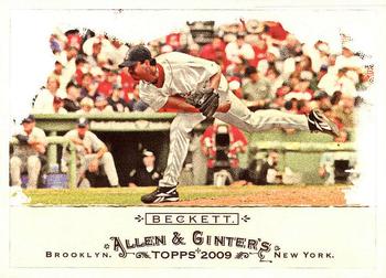 #291 Josh Beckett - Boston Red Sox - 2009 Topps Allen & Ginter Baseball