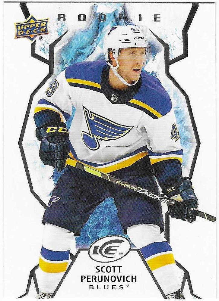 #118 Scott Perunovich - St. Louis Blues - 2021-22 Upper Deck Ice Hockey