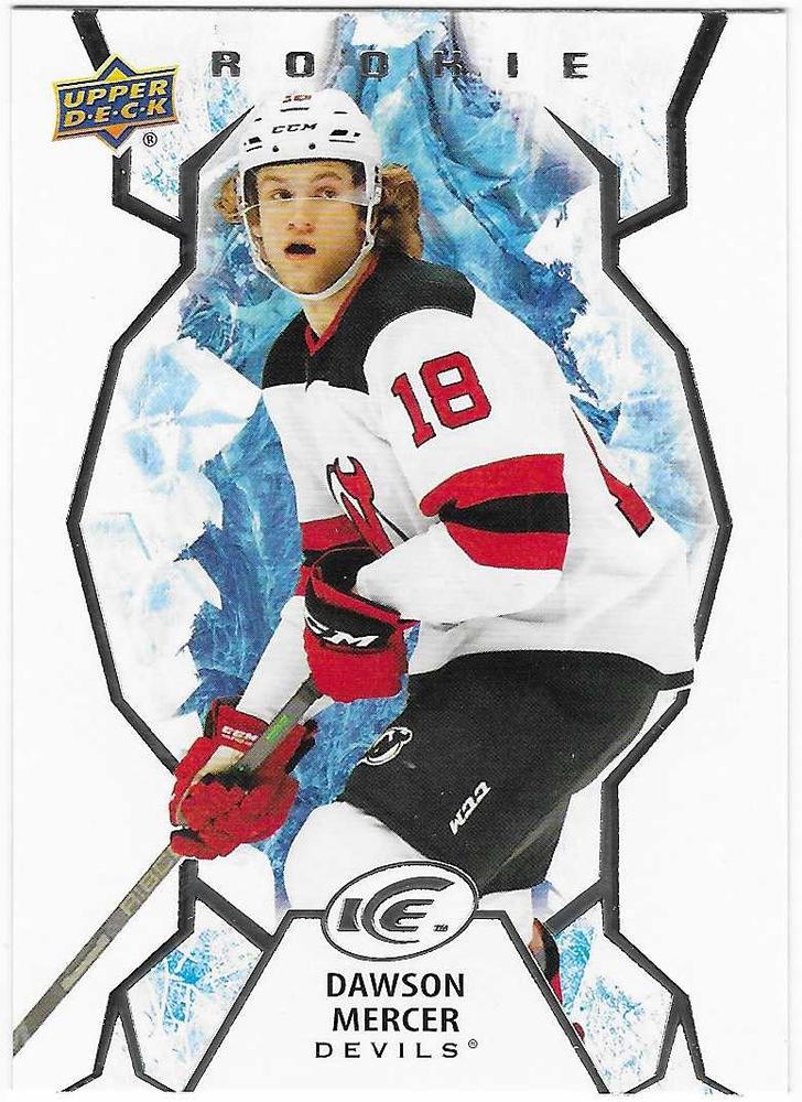#130 Dawson Mercer - New Jersey Devils - 2021-22 Upper Deck Ice Hockey