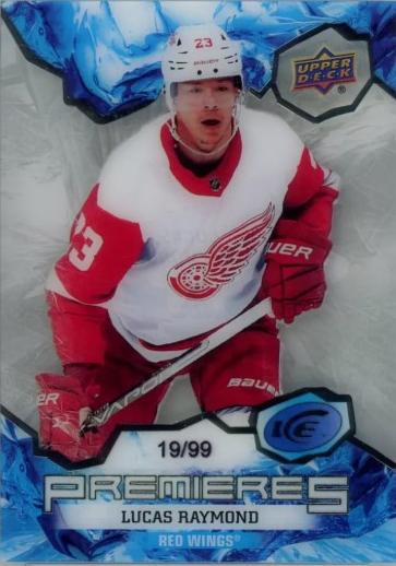 #250 Lucas Raymond - Detroit Red Wings - 2021-22 Upper Deck Ice Hockey