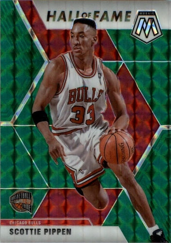#292 Scottie Pippen - Chicago Bulls - 2019-20 Panini Mosaic - Green Prizm Basketball