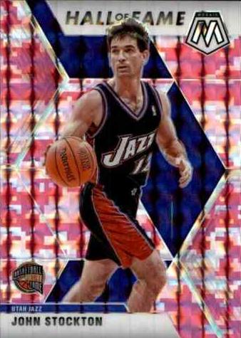 #293 John Stockton - Utah Jazz - 2019-20 Panini Mosaic - Camo Pink Basketball