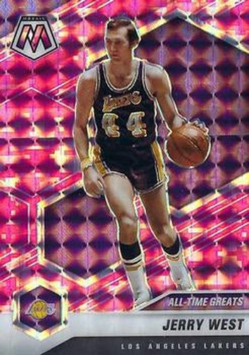#293 Jerry West - Los Angeles Lakers - 2020-21 Panini Mosaic - Mosaic Camo Pink Basketball