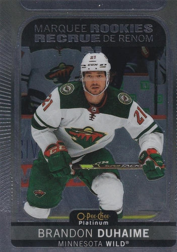 #293 Brandon Duhaime - Minnesota Wild - 2021-22 O-Pee-Chee Platinum Hockey