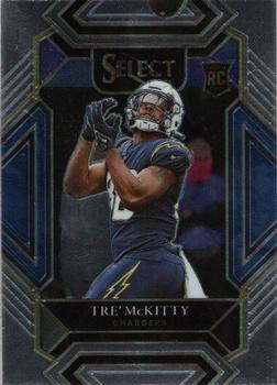 #293 Tre' McKitty - Los Angeles Chargers - 2021 Panini Select - Black and Gold Prizm Die Cut Football