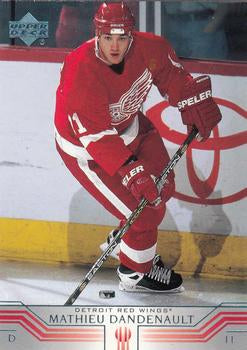 #293 Mathieu Dandenault - Detroit Red Wings - 2001-02 Upper Deck Hockey