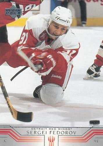 #294 Sergei Fedorov - Detroit Red Wings - 2001-02 Upper Deck Hockey