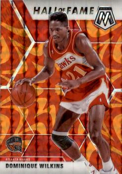 #294 Dominique Wilkins - Atlanta Hawks - 2019-20 Panini Mosaic - Reactive Orange Basketball