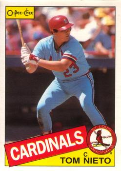 #294 Tom Nieto - St. Louis Cardinals - 1985 O-Pee-Chee Baseball