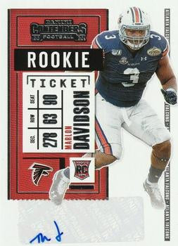 #294 Marlon Davidson - Atlanta Falcons - 2020 Panini Contenders Football