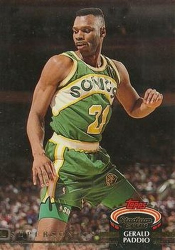 #294 Gerald Paddio - Seattle SuperSonics - 1992-93 Stadium Club Basketball
