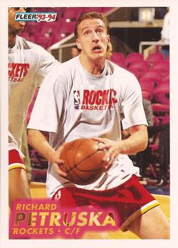 #295 Richard Petruska - Houston Rockets - 1993-94 Fleer Basketball