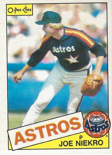 #295 Joe Niekro - Houston Astros - 1985 O-Pee-Chee Baseball