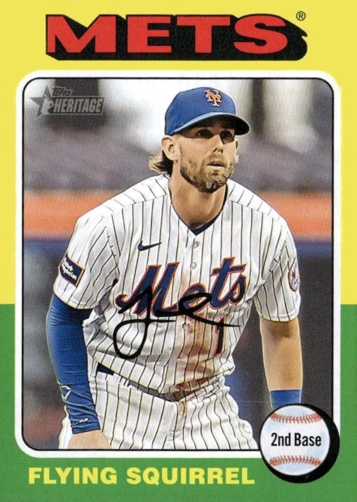 #295b Jeff McNeil - New York Mets - 2024 Topps Heritage Baseball