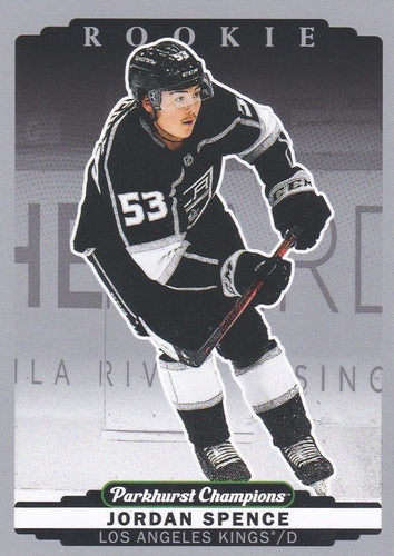 #296 Jordan Spence - Los Angeles Kings - 2022-23 Parkhurst Champions - Silver Hockey