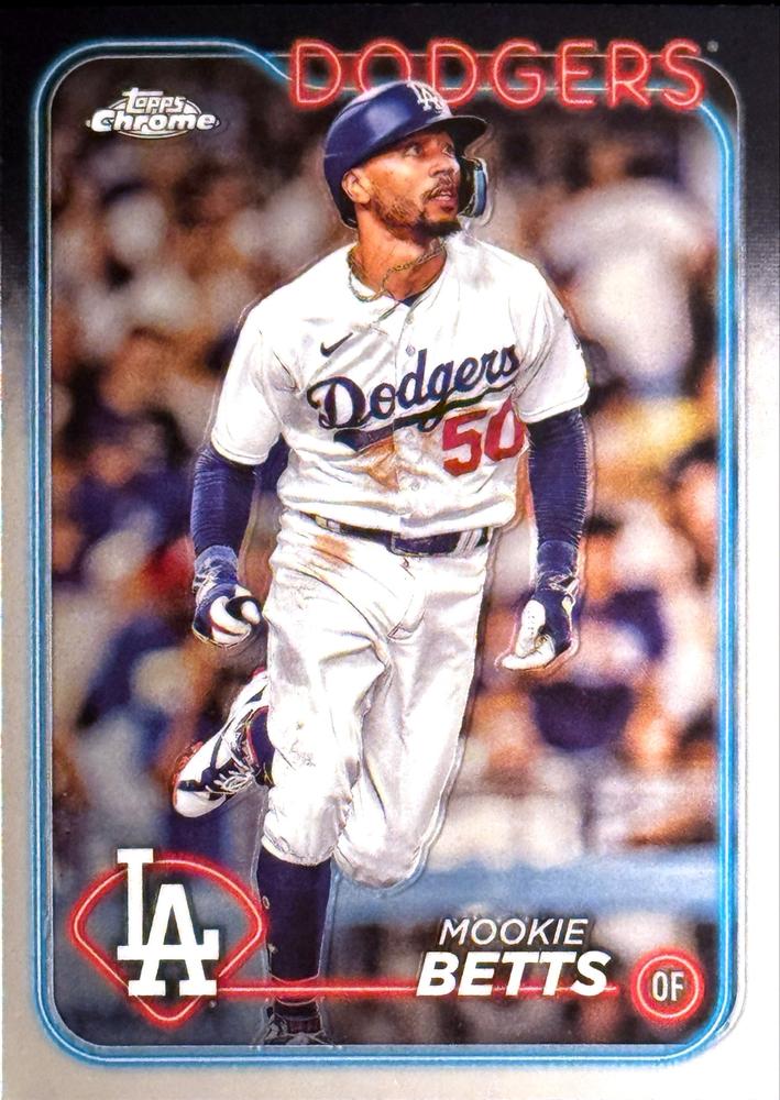 #296 Mookie Betts - Los Angeles Dodgers - 2024 Topps Chrome Baseball