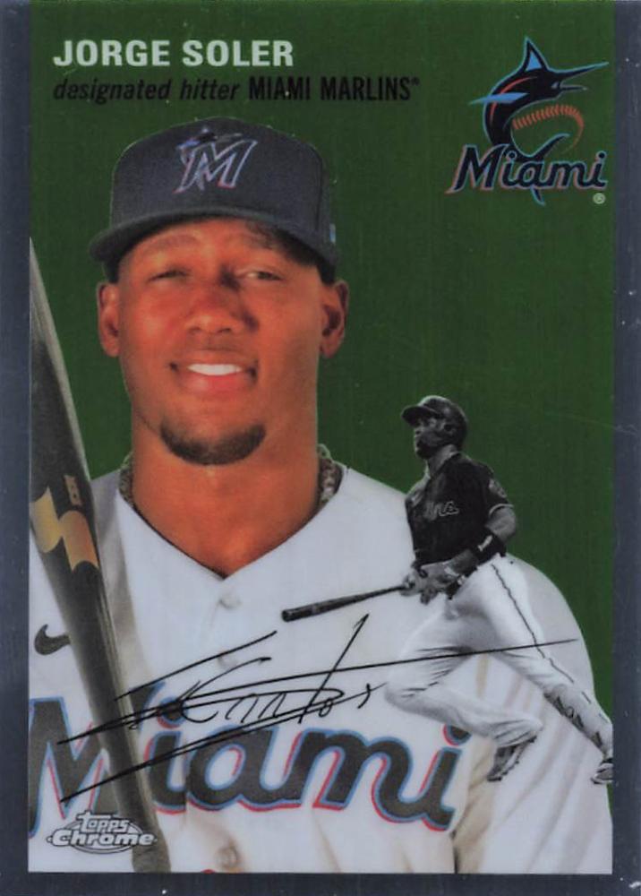 #296 Jorge Soler - Miami Marlins - 2023 Topps Chrome Platinum Anniversary Baseball