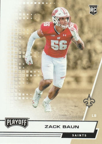 #296 Zack Baun - New Orleans Saints - 2020 Panini Playoff Football