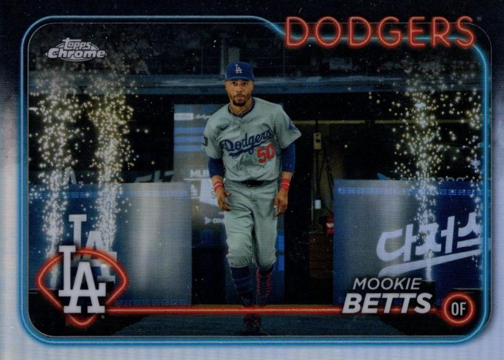 #296b Mookie Betts - Los Angeles Dodgers - 2024 Topps Chrome Baseball