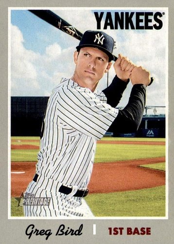 #297 Greg Bird - New York Yankees - 2019 Topps Heritage Baseball