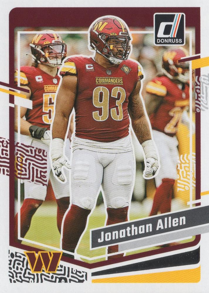 #298 Jonathan Allen - Washington Commanders - 2023 Donruss Football