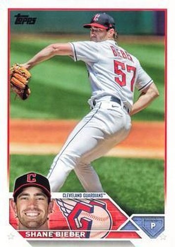 #298 Shane Bieber - Cleveland Guardians - 2023 Topps Baseball