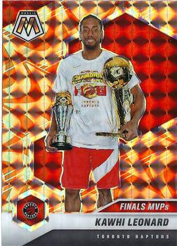 #299 Kawhi Leonard - Toronto Raptors - 2020-21 Panini Mosaic - Mosaic Reactive Orange Basketball